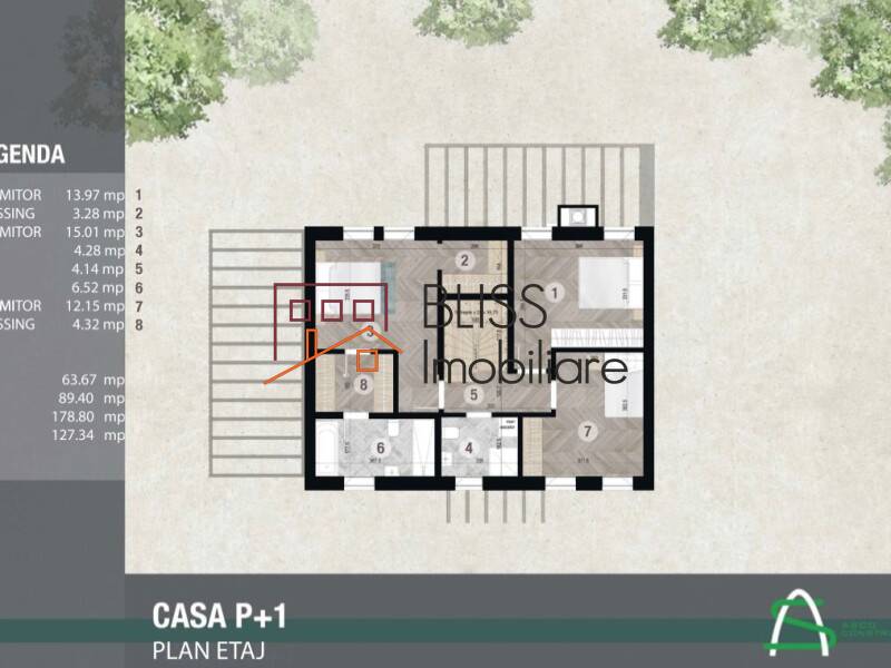 Villa for Sale Iancu Nicolae | Pipera, Bucharest / Ilfov - 4 Bedroom - ID:92839 | Bliss Imobiliare / Photo 32 - BLISS Imobiliare