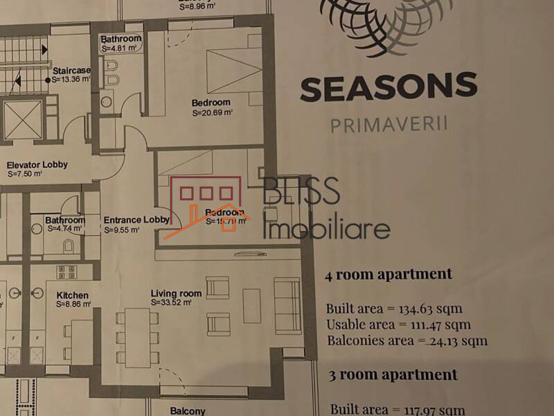 Apartament De 3 Camere Lux In Cartierul Primaverii | Bliss Imobiliare / Photo 24 - BLISS Imobiliare