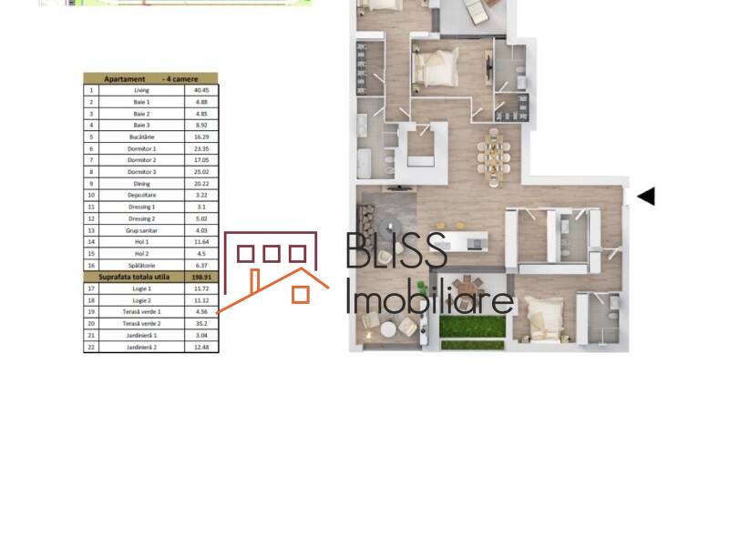 Apartament de Inchiriat Baneasa | Sisesti | Jandarmerie | Straulesti | Sector 1 - 4 Camere - ID:121822 | Bliss Imobiliare / Photo 9 - BLISS Imobiliare