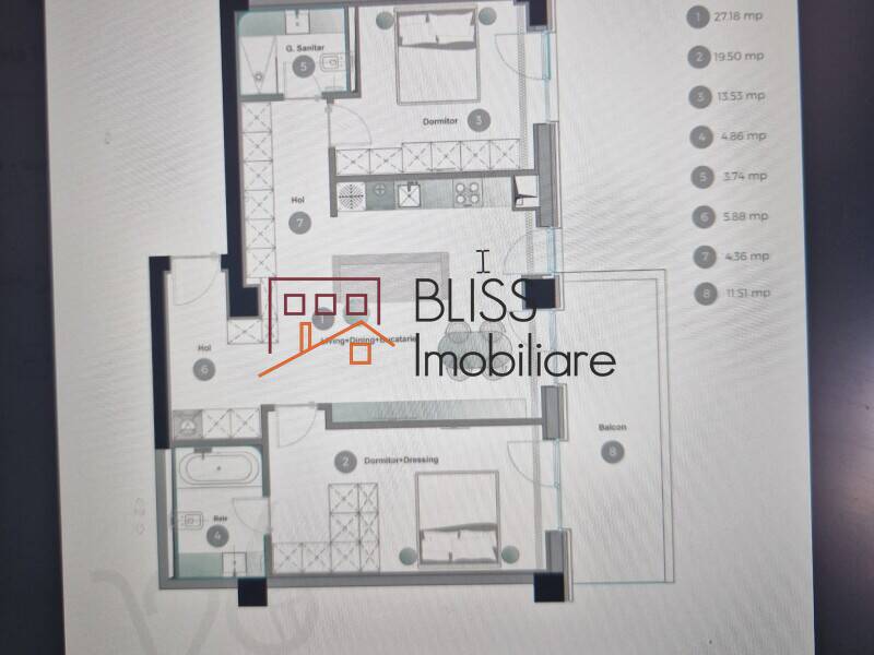 Apartment for Sale Iancu Nicolae | Pipera, Bucharest / Ilfov - 2 Bedroom - ID:125975 | Bliss Imobiliare / Photo 4 - BLISS Imobiliare