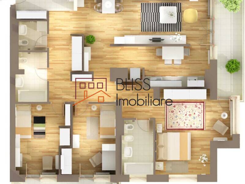 Fully Furnished 3-bedroom Apartment With 140 Sqm | BLISS Imobiliare, Bucharest | Bliss Imobiliare / Photo 11 - BLISS Imobiliare