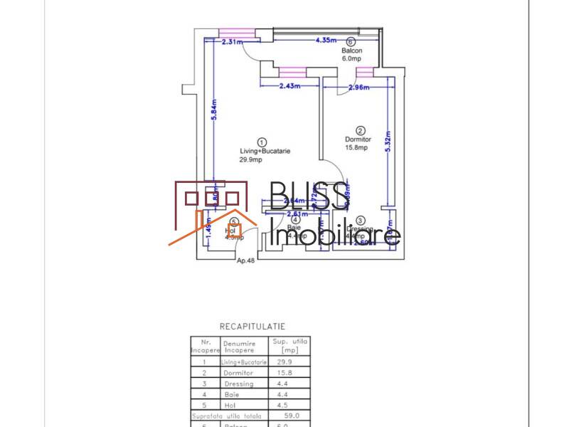 Premium 1-Bedroom Apartment With Balcony, 59sqm Usable - MTM Pipera, Bucharest / Ilfov | Bliss Imobiliare / Photo 9 - BLISS Imobiliare