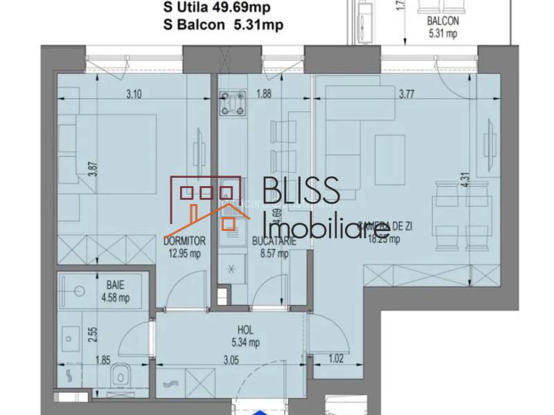 1-Bedroom Apartment With Premium Finishes, Bucharest | Bliss Imobiliare / Photo 7 - BLISS Imobiliare