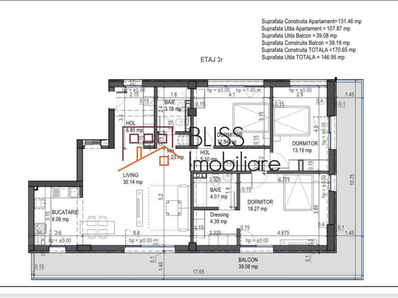 Furnished Modern 3 Bedroom Penthouse 2020, Bucharest / Ilfov | Bliss Imobiliare / Photo 29 - BLISS Imobiliare