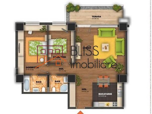 Furnished 2 Bedroom Apartment Pipera, Bucharest / Ilfov | Bliss Imobiliare / Photo 31 - BLISS Imobiliare