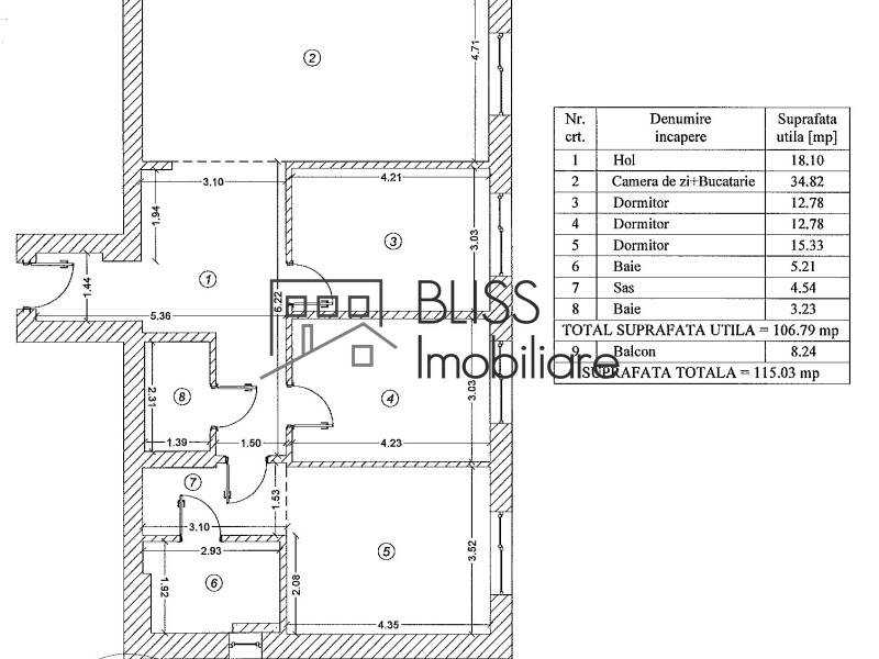 Apartament de Vanzare Domenii | 1 Mai | Grivitei - 4 Camere - ID:110557 | Bliss Imobiliare / Photo 4 - BLISS Imobiliare