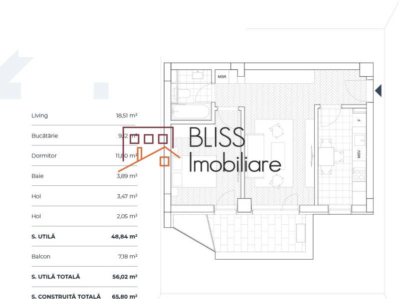 Apartment for Sale Aviatiei | Promenada mall | Metro Pipera, Bucharest - 1 Bedroom - ID:111516 | Bliss Imobiliare / Photo 5 - BLISS Imobiliare