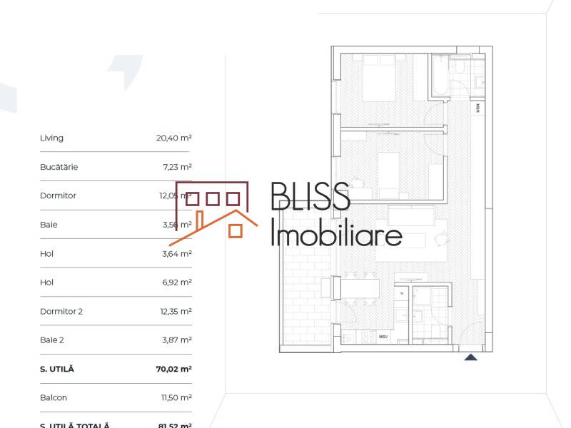 Apartament de Vanzare Aviatiei | Promenada mall | Metro Pipera - 3 Camere - ID:111543 | Bliss Imobiliare / Photo 5 - BLISS Imobiliare