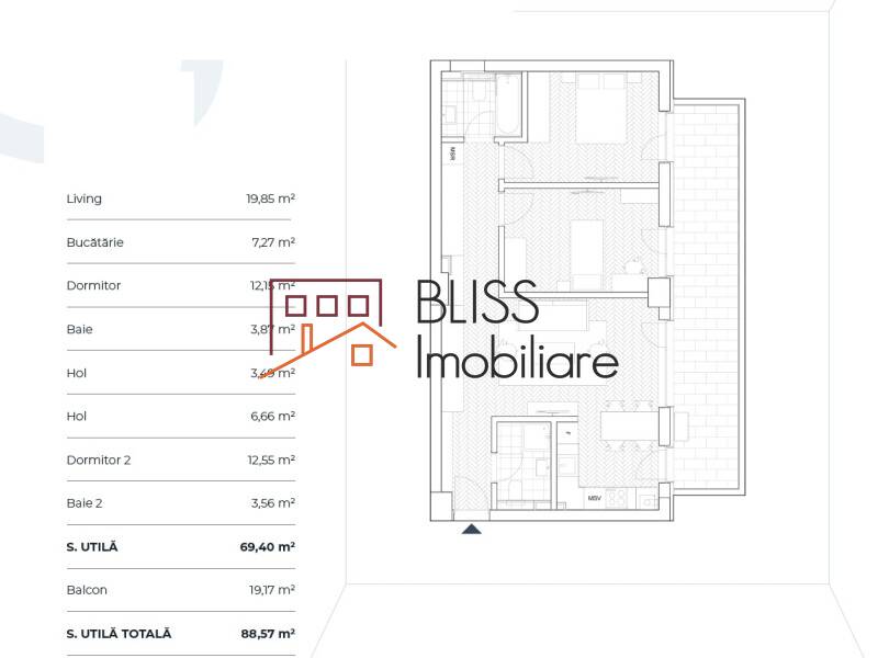 Apartament de Vanzare Aviatiei | Promenada mall | Metro Pipera - 3 Camere - ID:111542 | Bliss Imobiliare / Photo 5 - BLISS Imobiliare