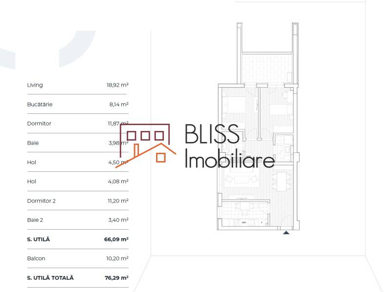 Apartament de Vanzare Aviatiei | Promenada mall | Metro Pipera - 3 Camere - ID:111540 | Bliss Imobiliare / Photo 5 - BLISS Imobiliare