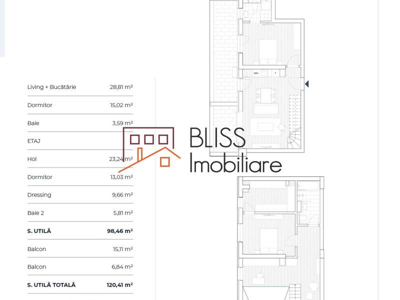 Apartament Penthouse de Vanzare Aviatiei | Promenada mall | Metro Pipera - 3 Camere - ID:111550 | Bliss Imobiliare / Photo 18 - BLISS Imobiliare