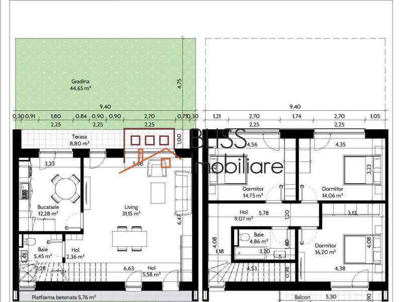 Apartament Duplex de Vanzare Iancu Nicolae | Pipera - 4 Camere - ID:113701 | Bliss Imobiliare / Photo 5 - BLISS Imobiliare