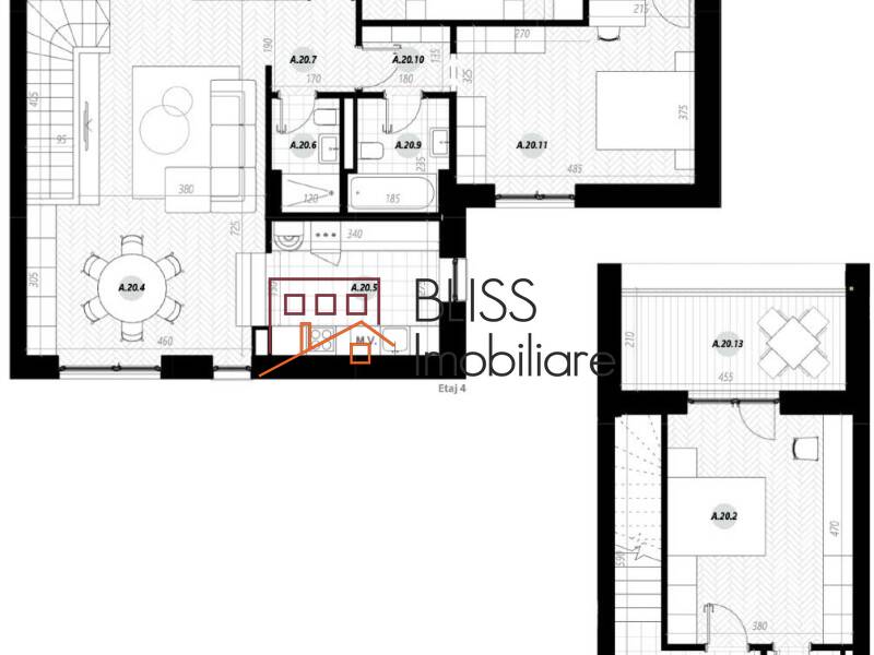 Apartament Duplex de Vanzare Iancu Nicolae | Pipera - 4 Camere - ID:114732 | Bliss Imobiliare / Photo 2 - BLISS Imobiliare