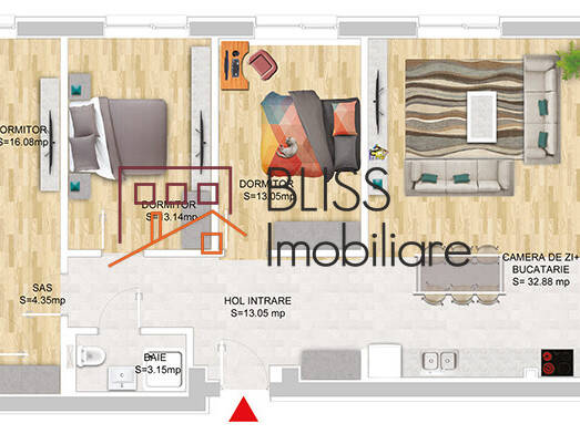 Apartment for Sale Domenii | 1 Mai | Grivitei, Bucharest - 3 Bedroom - ID:114868 | Bliss Imobiliare / Photo 2 - BLISS Imobiliare