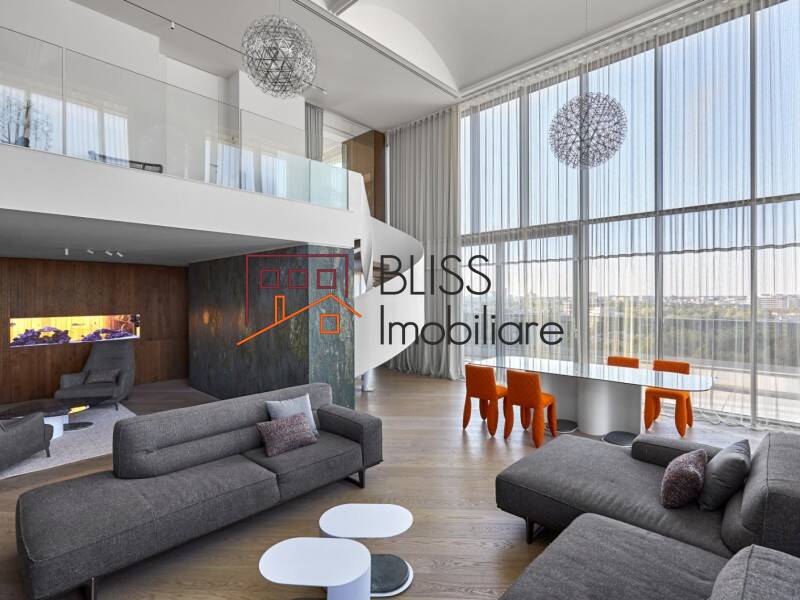 Penthouse apartment for Rent Floreasca | Barbu Vacarescu, Bucharest - 3 Bedroom - ID:115074 | Bliss Imobiliare / Photo 1 - BLISS Imobiliare
