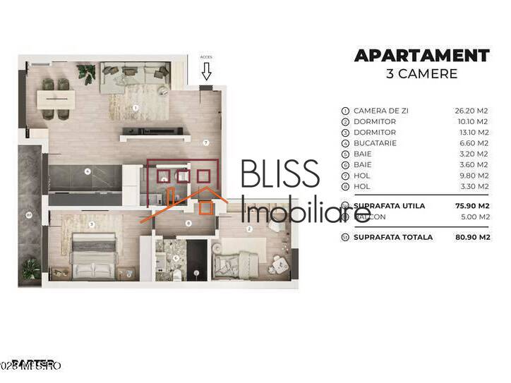 Apartament de Vanzare Iancu Nicolae | Pipera - 3 Camere - ID:115545 | Bliss Imobiliare / Photo 27 - BLISS Imobiliare