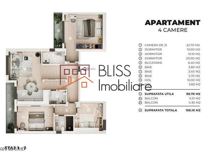 Apartment for Sale Iancu Nicolae | Pipera, Bucharest - 3 Bedroom - ID:115546 | Bliss Imobiliare / Photo 24 - BLISS Imobiliare