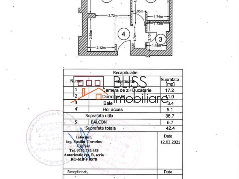 Apartament de Vanzare Aviatiei | Promenada mall | Metro Pipera - 2 Camere - ID:109611 | Bliss Imobiliare / Photo 7 - BLISS Imobiliare