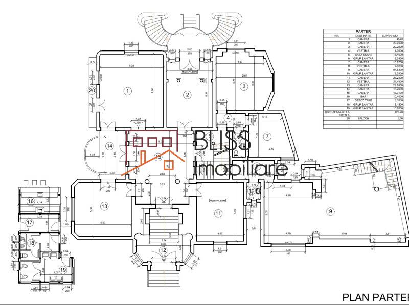 Villa for Rent KM 0 | Ultracentral, Bucharest - 29 Rooms - ID:85942 | Bliss Imobiliare / Photo 18 - BLISS Imobiliare