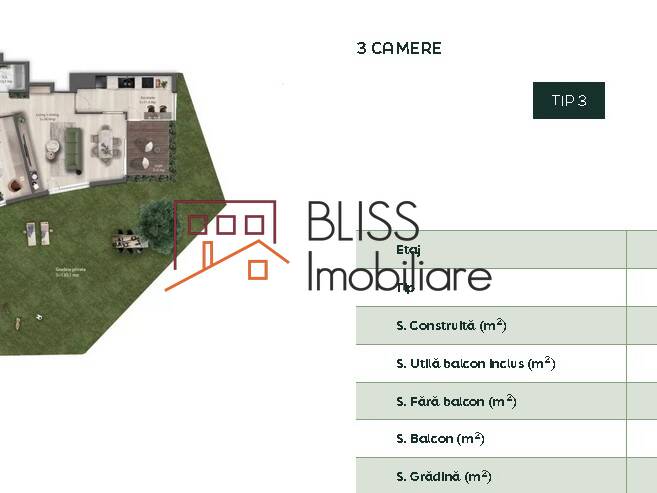 Apartament 3 Camere Cu Gradina Privata Si Facilitati Moderne | Bliss Imobiliare / Photo 6 - BLISS Imobiliare