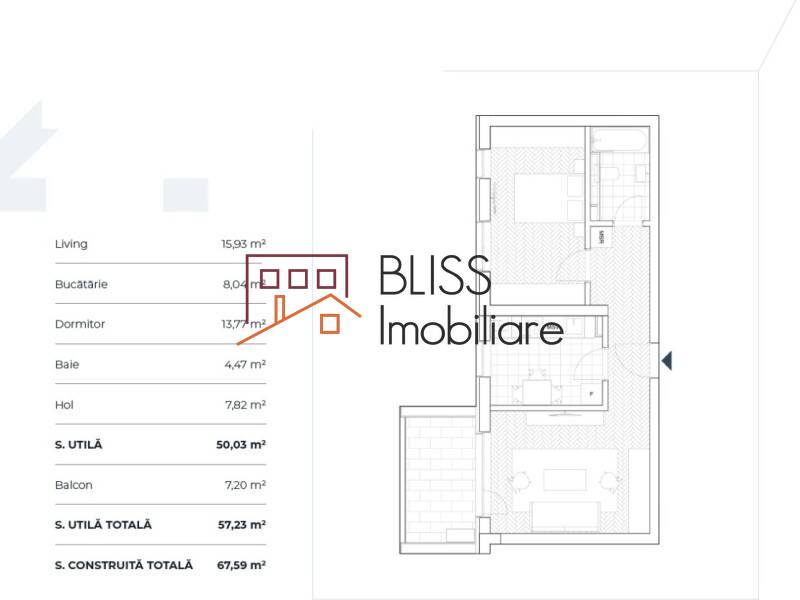 Apartament de Vanzare Aviatiei | Promenada mall | Metro Pipera - 2 Camere - ID:117427 | Bliss Imobiliare / Photo 5 - BLISS Imobiliare