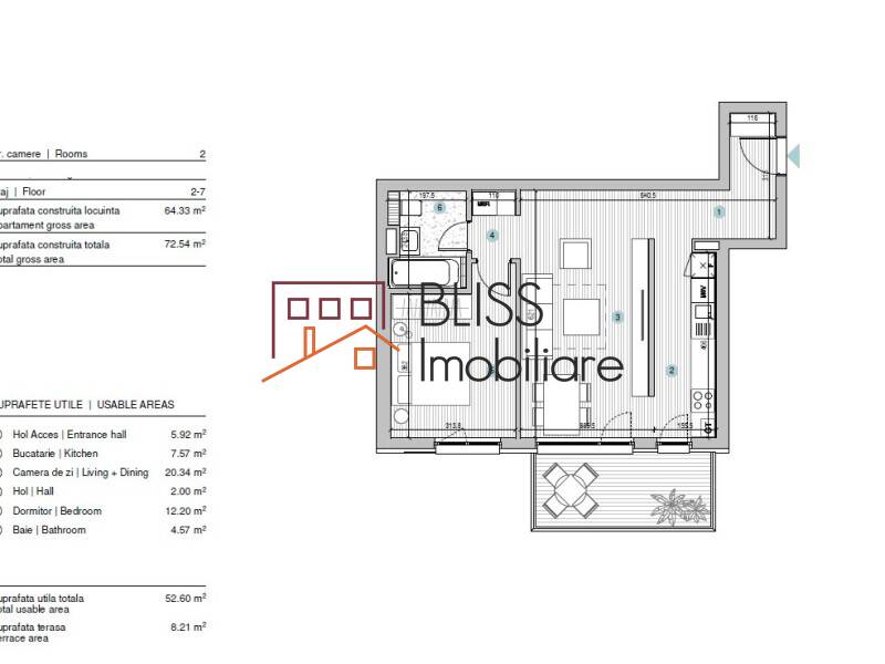 Apartament de Vanzare Baneasa | Sisesti | Jandarmerie | Straulesti | Sector 1 - 2 Camere - ID:118213 | Bliss Imobiliare / Photo 3 - BLISS Imobiliare