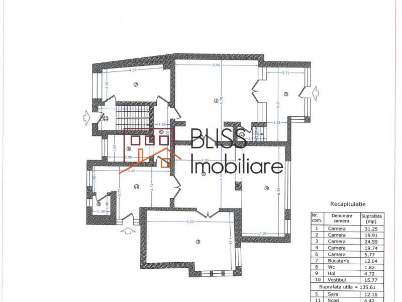 Vila de Inchiriat KM 0 | Ultracentral - 16 Camere - ID:118272 | Bliss Imobiliare / Photo 41 - BLISS Imobiliare