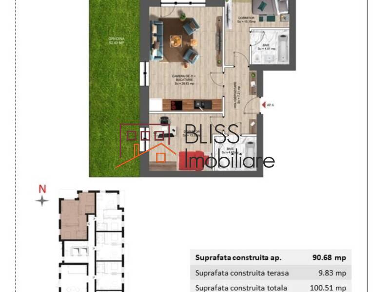 Apartament de Vanzare Iancu Nicolae | Pipera - 3 Camere - ID:118353 | Bliss Imobiliare / Photo 17 - BLISS Imobiliare