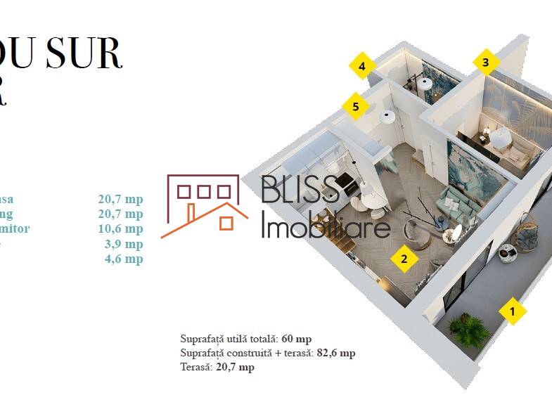 Apartment for Sale Tabara Navodari, Constanta, Judetul Constanta, Romania - 1 Bedroom - ID:118366 | Bliss Imobiliare / Photo 4 - BLISS Imobiliare