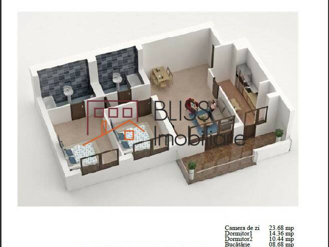 Apartment for Sale Metrou Mihai Bravu, Bucharest - 2 Bedroom - ID:118780 | Bliss Imobiliare / Photo 1 - BLISS Imobiliare