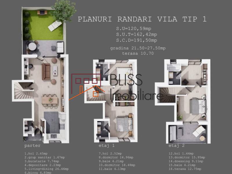 Villa for Sale Iancu Nicolae | Pipera, Bucharest / Ilfov - 3 Bedroom - ID:120259 | Bliss Imobiliare / Photo 20 - BLISS Imobiliare