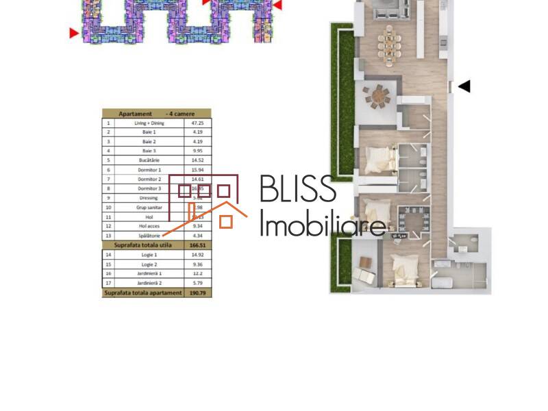 Apartament de Inchiriat Baneasa | Sisesti | Jandarmerie | Straulesti | Sector 1 - 4 Camere - ID:121824 | Bliss Imobiliare / Photo 9 - BLISS Imobiliare