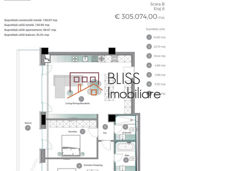 Apartament 3 Camere Cortina 126 Iancu Nicolae | Bliss Imobiliare / Photo 21 - BLISS Imobiliare