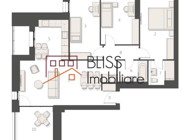 Modern 3-Bedroom Apartment With Balcony – Northern Bucharest, Bucharest | Bliss Imobiliare / Photo 9 - BLISS Imobiliare