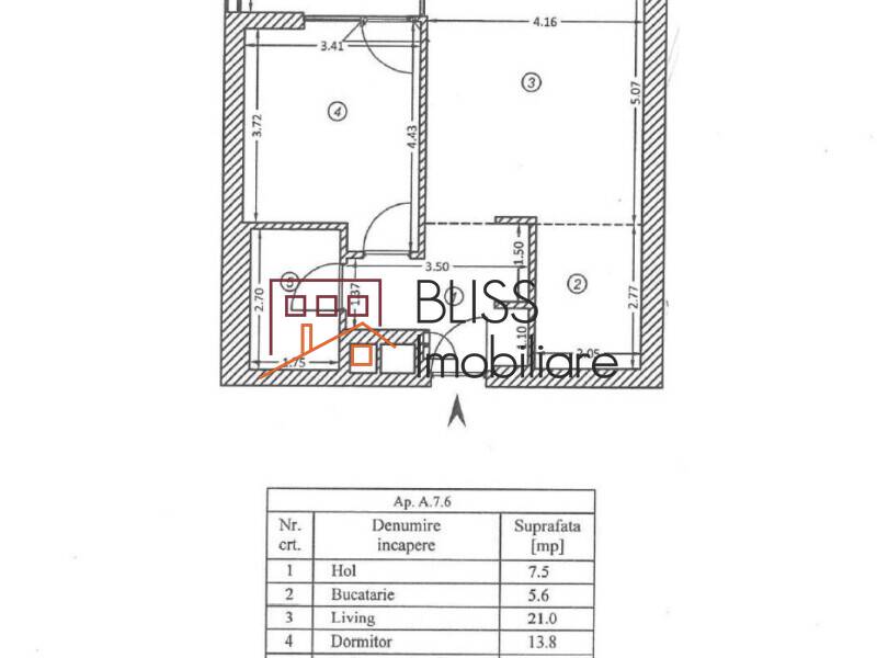 Apartament 2 Camere Yacht Kid, Mobilat Modern, Etaj 7 | Bliss Imobiliare / Photo 17 - BLISS Imobiliare