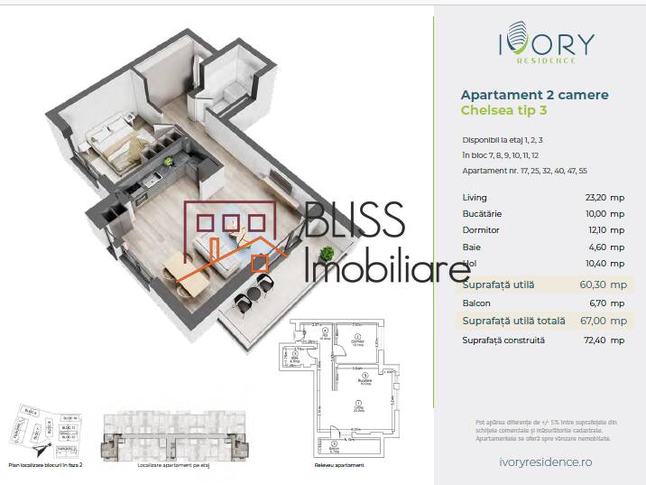 Modern 1-Bedroom Apartment With Balcony, Bucharest / Ilfov | Bliss Imobiliare / Photo 4 - BLISS Imobiliare