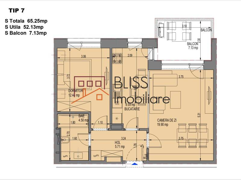 One-Bedroom Apartment With Spacious Balcony, Bucharest | Bliss Imobiliare / Photo 7 - BLISS Imobiliare