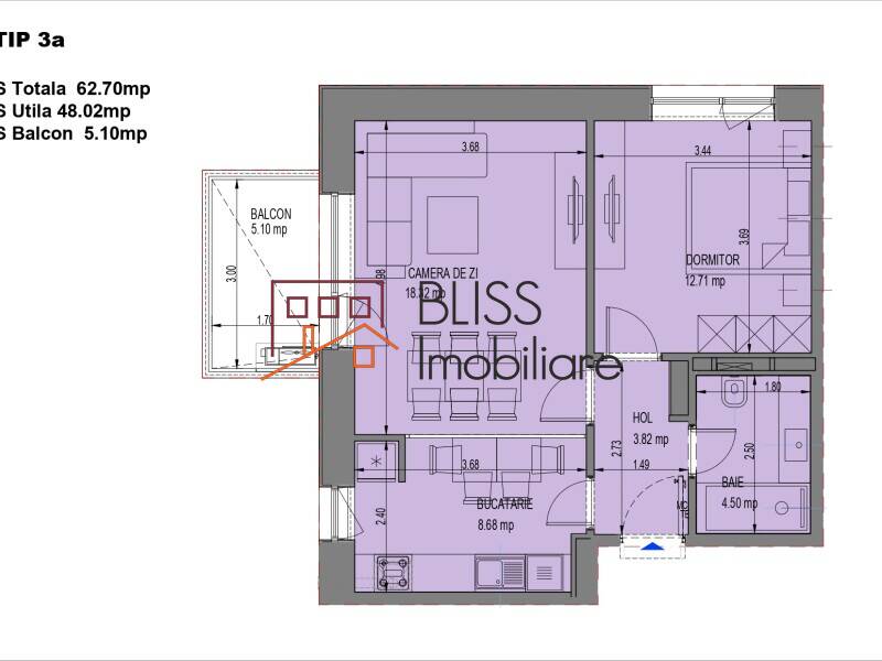 1-Bedroom Apartment With Balcony And Separate Kitchen, Bucharest | Bliss Imobiliare / Photo 7 - BLISS Imobiliare