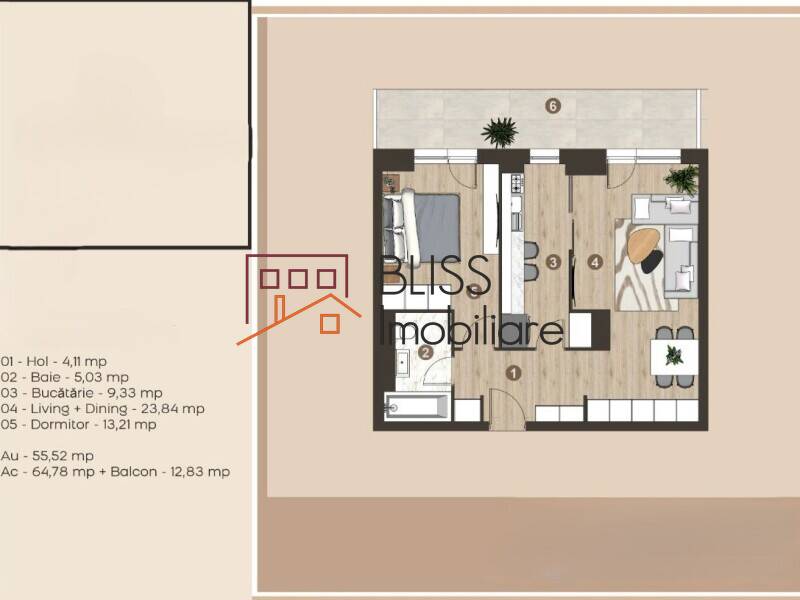 Apartament Decomandat Cu Balcon Generos | Bliss Imobiliare / Photo 15 - BLISS Imobiliare