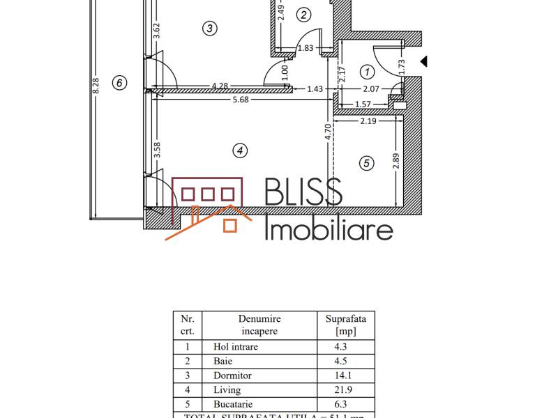 Apartament 2 Camere One Floreasca Towers – Parcare, Terasa 20 Mp | Bliss Imobiliare / Photo 16 - BLISS Imobiliare