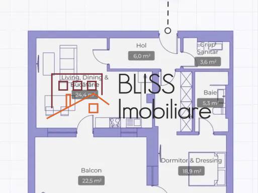 Modern 1-Bedroom Apartment With Generous Terrace, Bucharest / Ilfov | Bliss Imobiliare / Photo 8 - BLISS Imobiliare