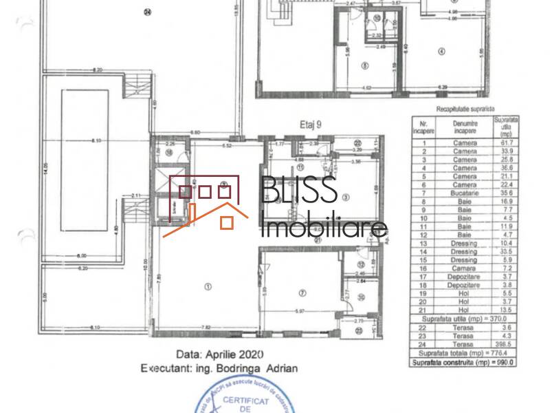 Duplex Penthouse Cloud9 – 370 Sqm, Shell Condition, 8-12 Parking, Bucharest | Bliss Imobiliare / Photo 38 - BLISS Imobiliare