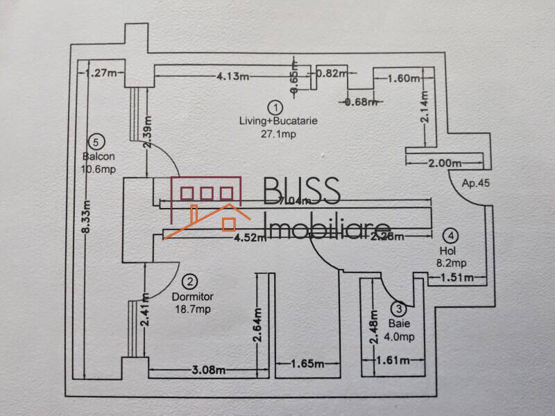 Apartament Modern Cu 2 Camere, 58 Mp, Etaj 5 | Bliss Imobiliare / Photo 8 - BLISS Imobiliare