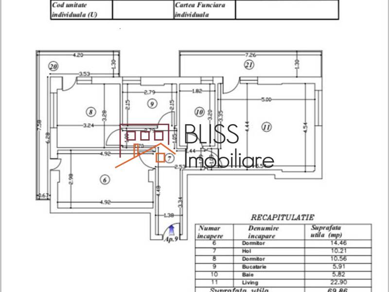 Apartament de Vanzare Bucurestii Noi - Damaroaia - Chitila - 3 Camere - ID:48470 | Bliss Imobiliare / Photo 4 - BLISS Imobiliare