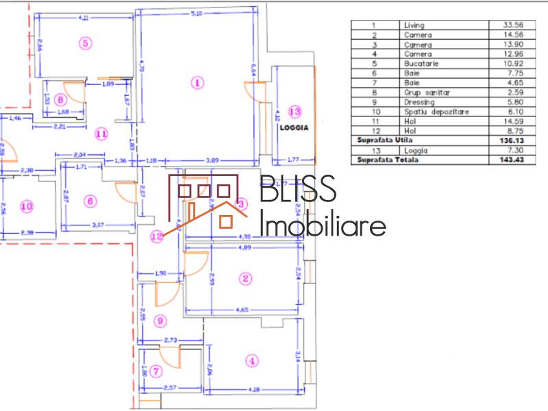 Apartament de Inchiriat Dorobanti | Primaverii | Kiseleff | Aviatorilor - 4 Camere - ID:58608 | Bliss Imobiliare / Photo 17 - BLISS Imobiliare
