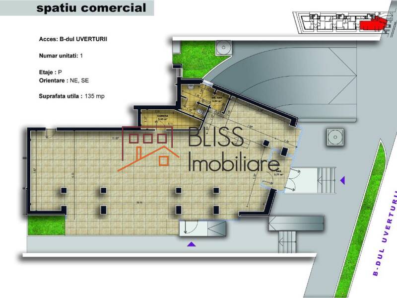 Commercial space for Rent Uverturii, Bucharest - 2 Rooms - ID:67397 | Bliss Imobiliare / Photo 1 - BLISS Imobiliare