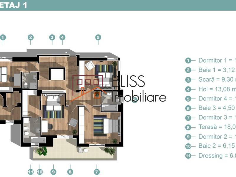 Vila de Inchiriat Baneasa | Sisesti | Jandarmerie | Straulesti | Sector 1 - 8 Camere - ID:67776 | Bliss Imobiliare / Photo 24 - BLISS Imobiliare