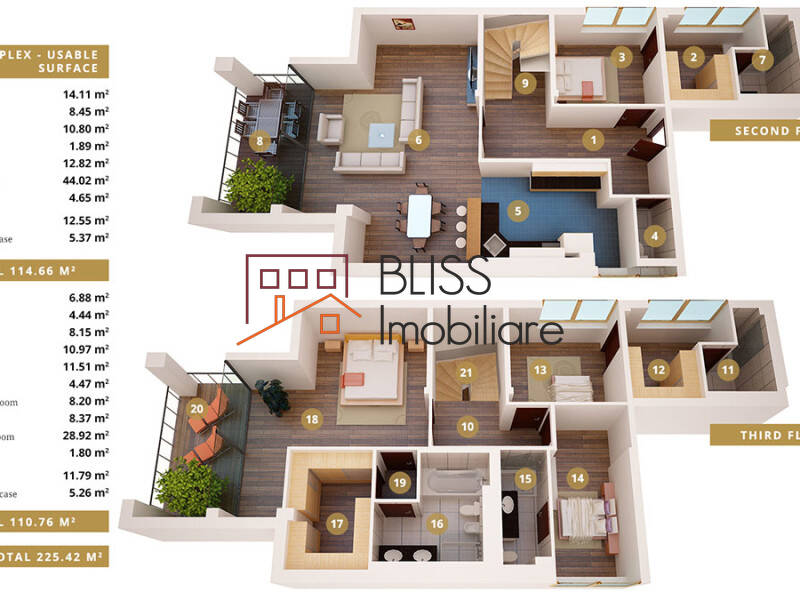 Apartament Duplex de Inchiriat Baneasa | Sisesti | Jandarmerie | Straulesti | Sector 1 - 5 Camere - ID:69108 | Bliss Imobiliare / Photo 69 - BLISS Imobiliare