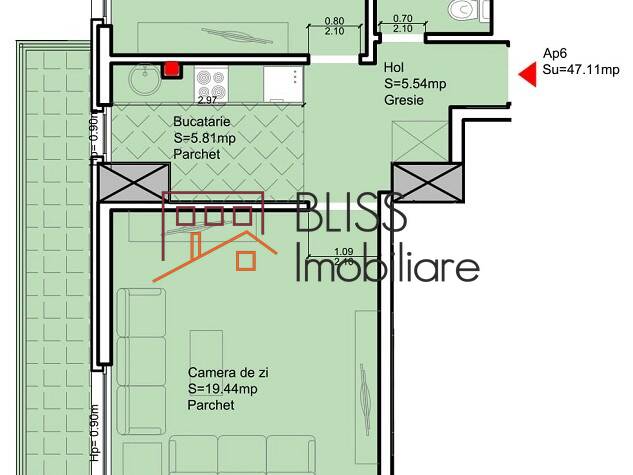 Apartment for Sale Litoral | Black Sea Coast | Romania, Mamaia-Sat, Judetul Constanta, Romania - 1 Bedroom - ID:73398 | Bliss Imobiliare / Photo 3 - BLISS Imobiliare