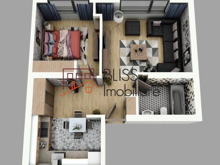 Apartment for Rent Iancu Nicolae | Pipera, Bucharest / Ilfov - 1 Bedroom - ID:74414 | Bliss Imobiliare / Photo 15 - BLISS Imobiliare